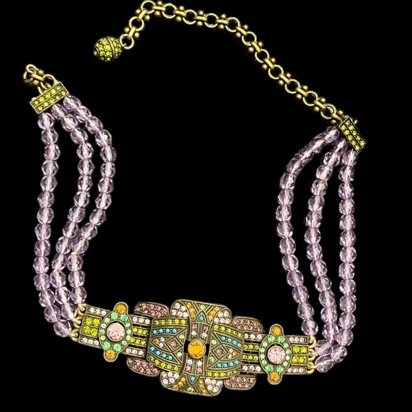 Heidi Daus Turquoise and Swarovski CrystalsChoker